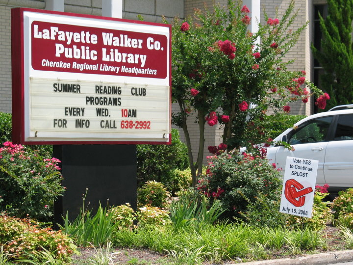 Library SPLOST Sign