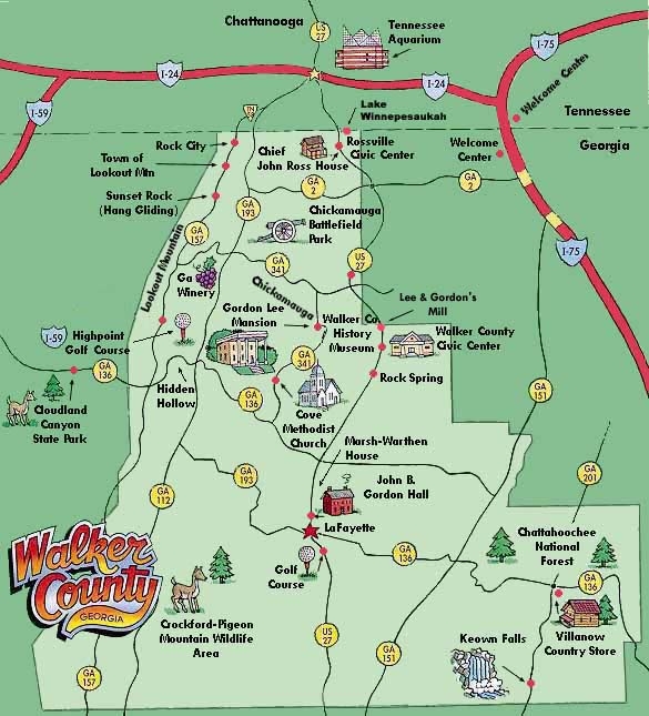 Walker County Map
