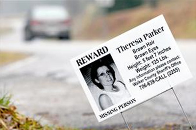 Theresa Parker Reward Sign