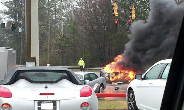 Car Fire at Walmart