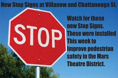 New 3 Way Stop on Chattanooga St.