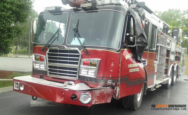 Wrecked Walker County Fire Truck