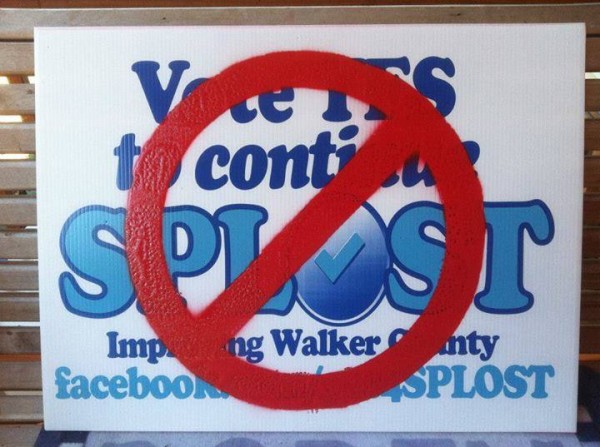 No SPLOST Sign