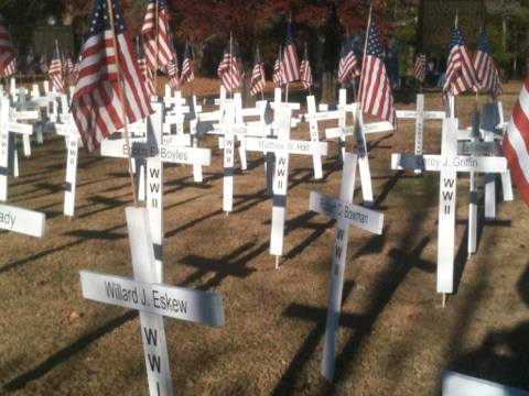 Veterans Day Crosses at Joe Stock Park