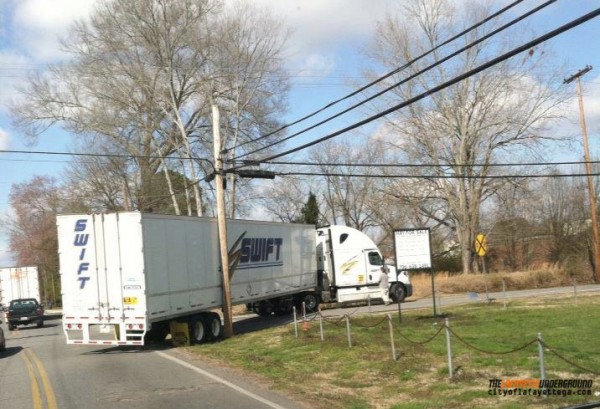 McLemore Street Truck Stuck