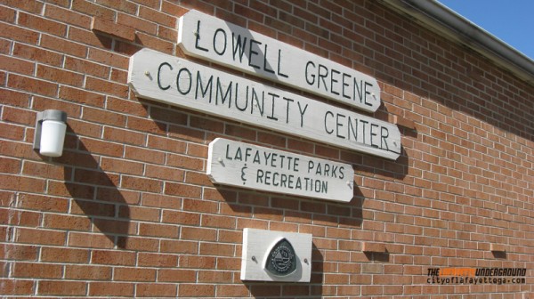 Lowell Greene Rec Sign