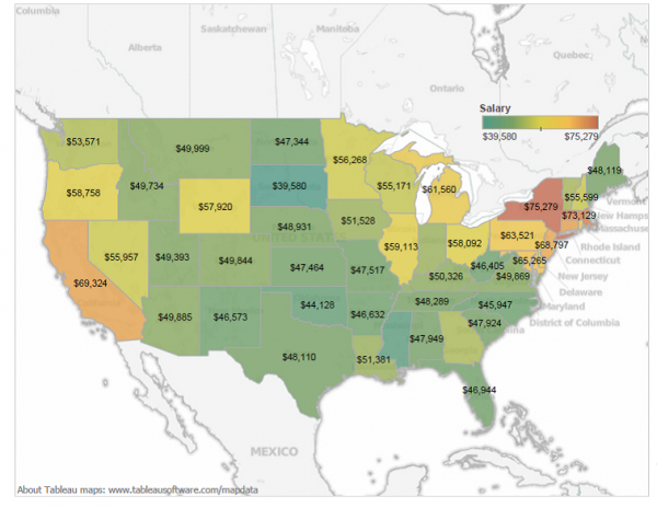 Teacher Pay Map