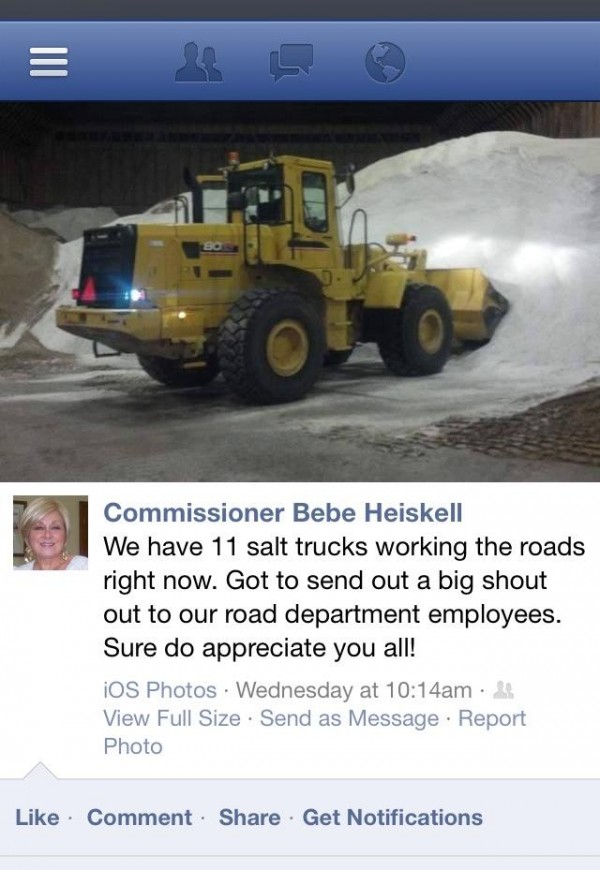 Commissioner Heiskell Road Salt Claims