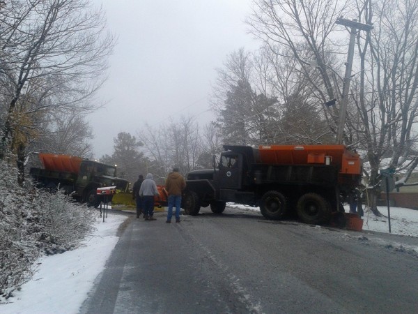 LaFayette Plow Trucks Stuck