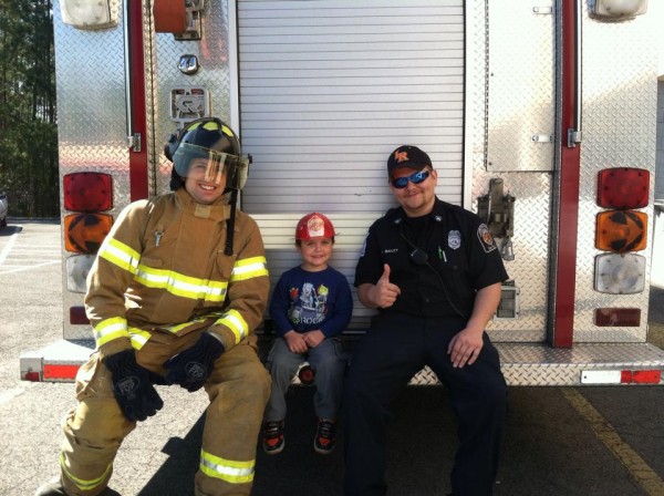 LaFayette FD and Walker Fire/Rescue at Library