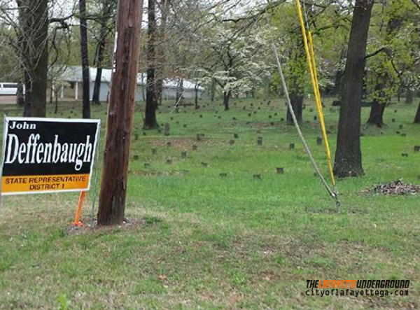 John Deffenbaugh Sign in Cemetery