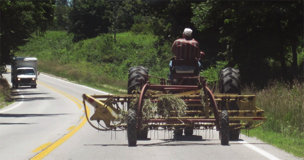 Tractor on Road