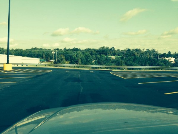 Walmart Pavement Backwards Arrows