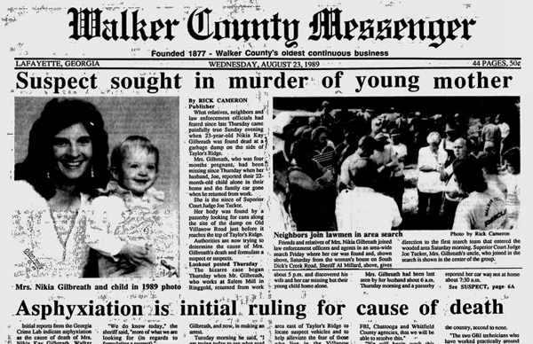 Walker Co Messenger August 23 1989 Murder of Nikia Gilbreath