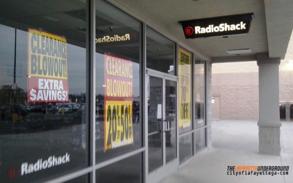 Radio Shack Clearance Signs