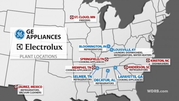 Electrolux / GE Combined Production Map