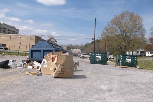 City Recycling Dumpster Area