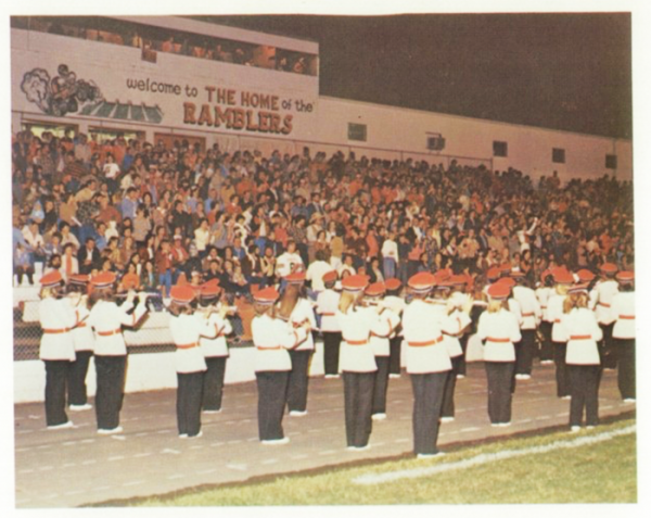 LHS Fieldhouse / Rambler Band / 1980 LHS Yearbook