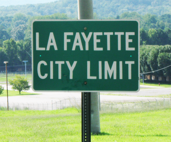 LaFayette City Limits Sign