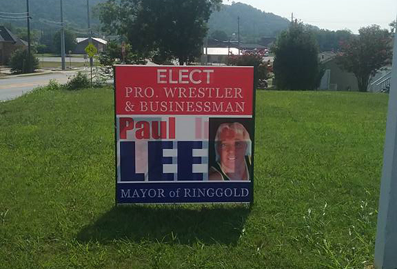 Paul Lee for Mayor Sign in Ringgold