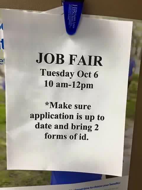 Walmart Job Fair Sign