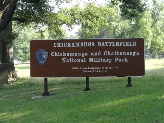 Chickamauga Battlefield Entrance Sign