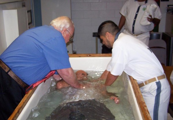 Inmate Baptism at Walker State Prison