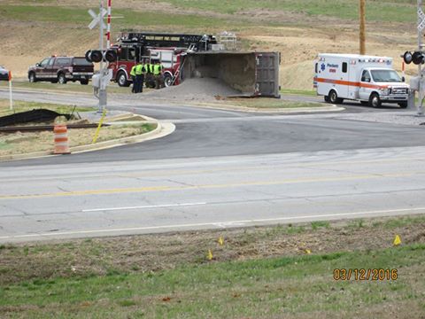 Hood Dump Truck Wrecked in Noble at Audia