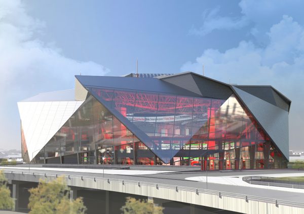 Mercedes Benz Stadium Atlanta Mockup Art