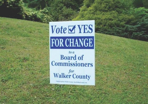 Sole Commissioner Change / Vote Yes Sign