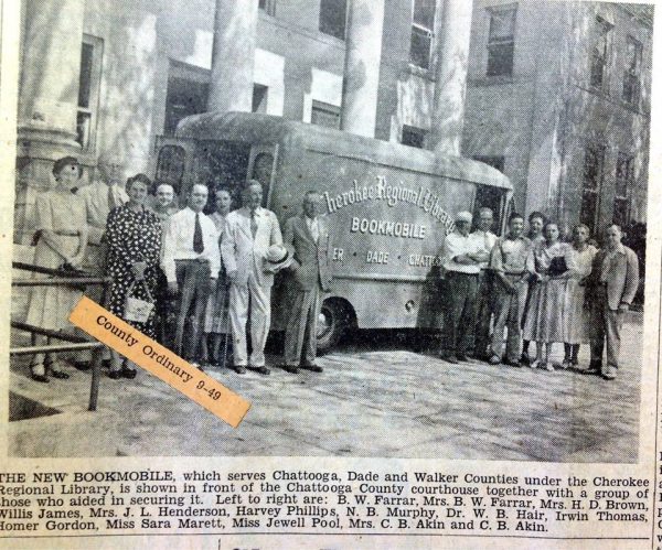 1949 - September - Cherokee Regional Library Bookmobile