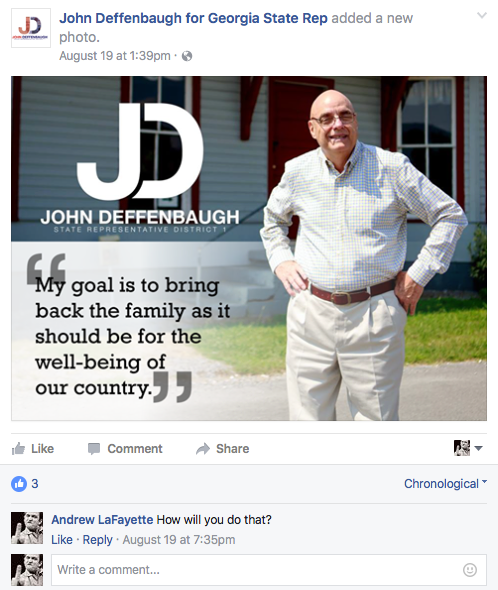 Deffenbaugh Facebook Question