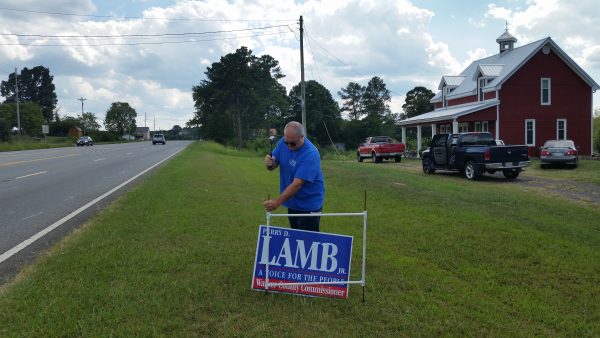 Perry Lamb Installing Sign