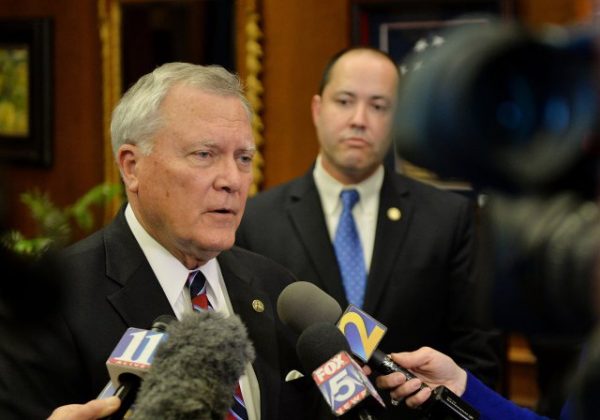 Nathan Deal with Chris Carr / AJC - Kent Johnson