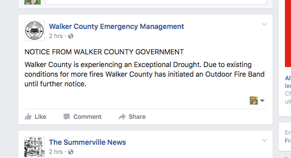 Walker County Facebook - Outdoor Fire Band